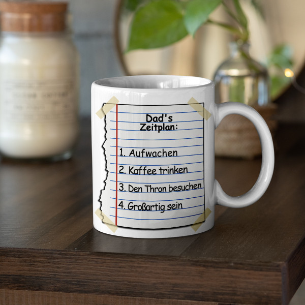 Becher "Dad's Zeitplan" Becher "Dad's Zeitplan"