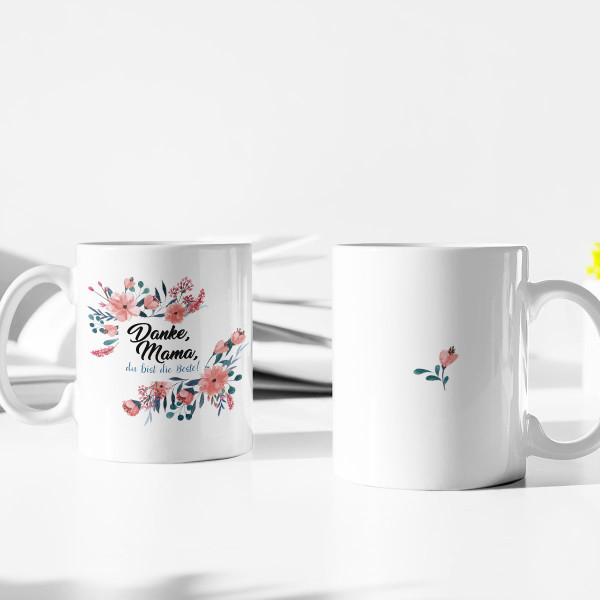 Becher "Danke Mama, du bist die Beste" Becher "Danke Mama, du bist die Beste"
