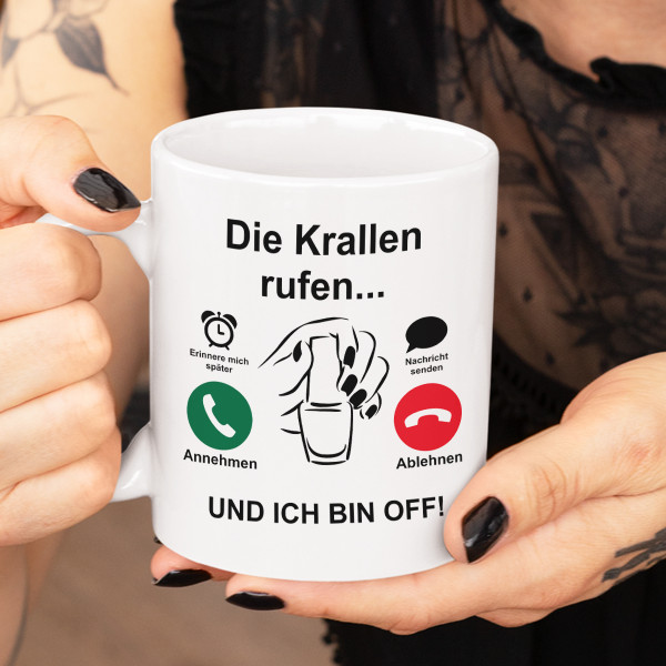Becher "Die Krallen rufen"