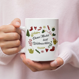 Becher "Dieses Mädchen liebt Weihnachten"