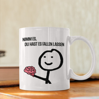 Becher "Du hast es fallen lassen"