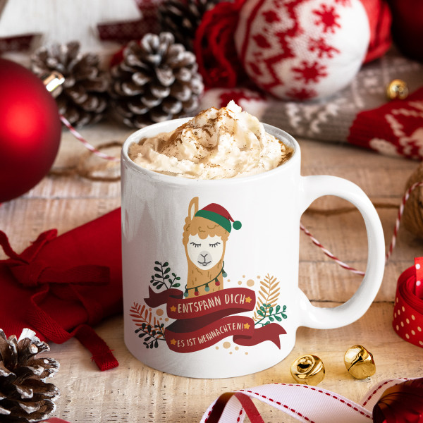 Becher "Entspann dich, es ist Weihnachten!"