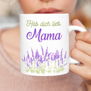Becher "Hab dich lieb, Mama"