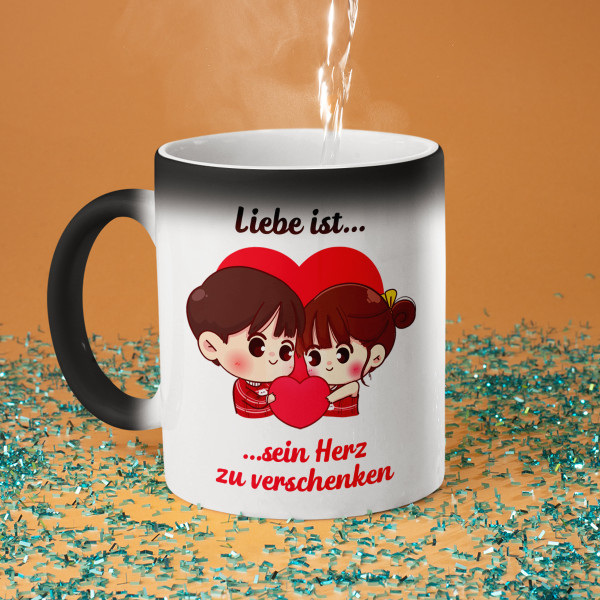 Becher "Liebe ist - dein Herz zu verschenken"