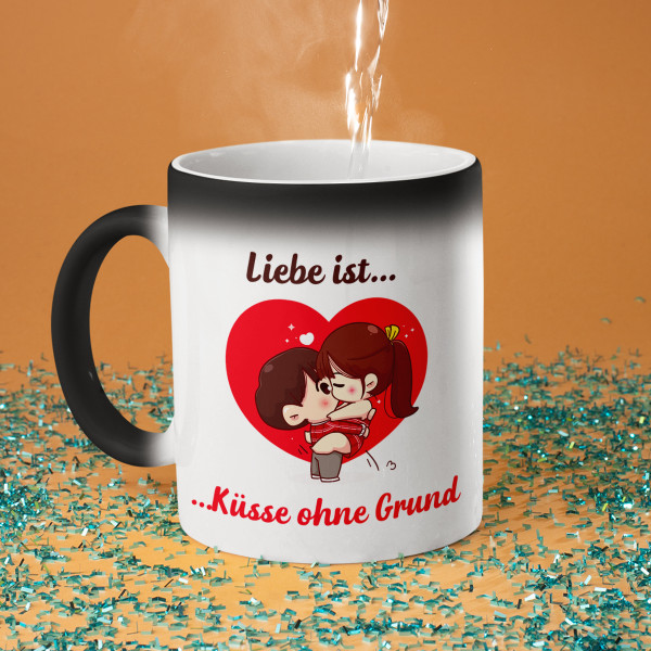 Becher "Liebe ist - Küsse ohne Grund"