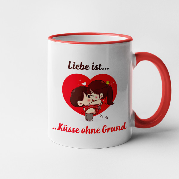 Becher "Liebe ist - Küsse ohne Grund"