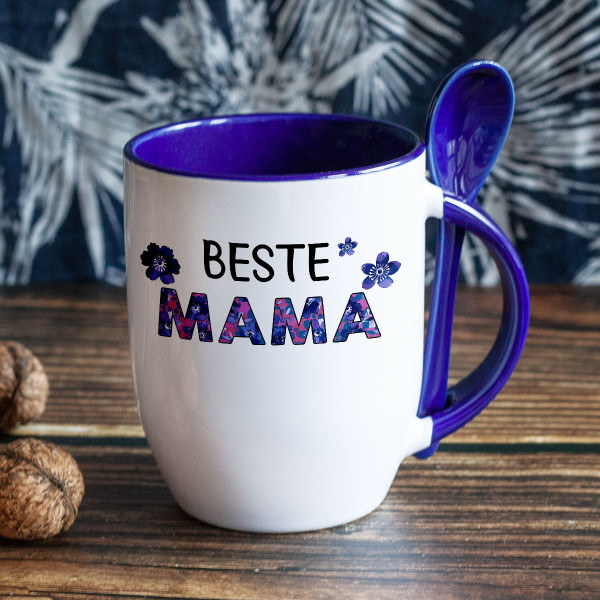 Becher mit Löffel "Beste Mama"