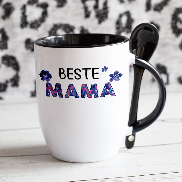 Becher mit Löffel "Beste Mama"