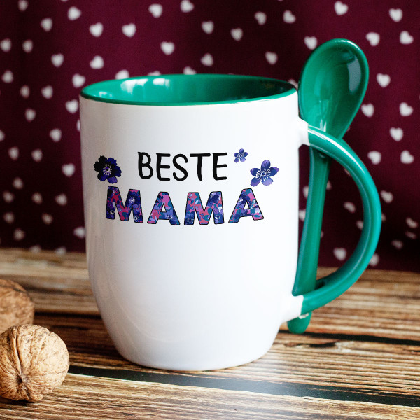Becher mit Löffel "Beste Mama"