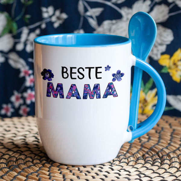 Becher mit Löffel "Beste Mama"