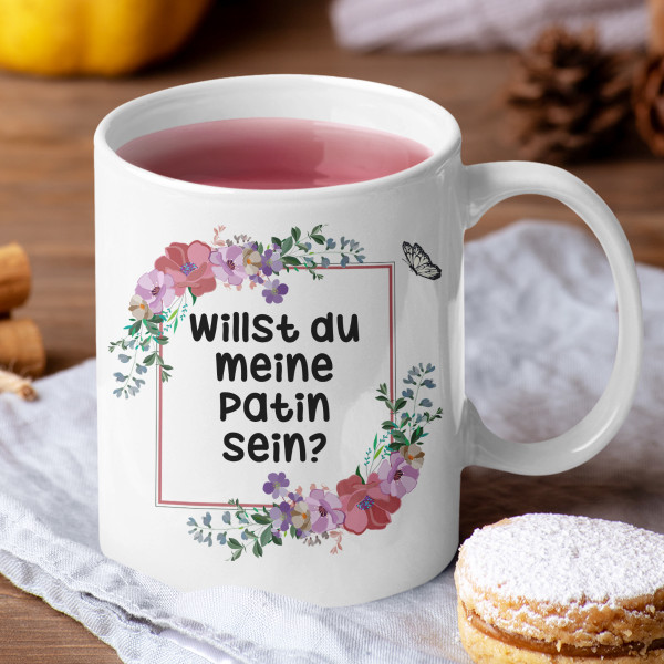 Becher "Willst du meine Patin sein?"