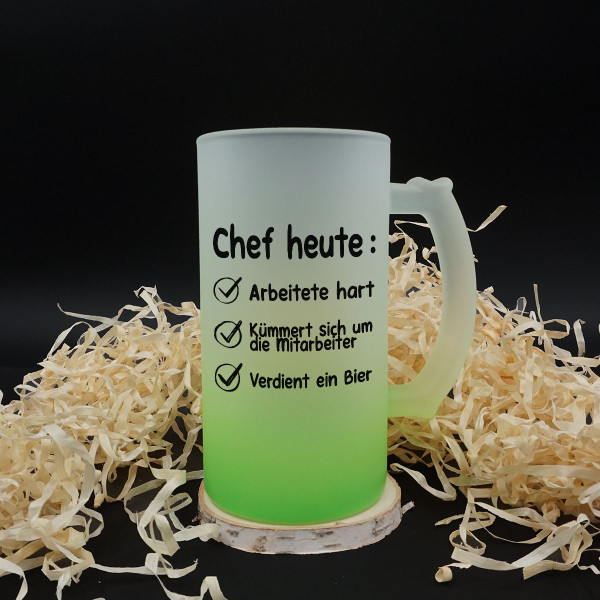 Bierkrug "Der Chef heute..."