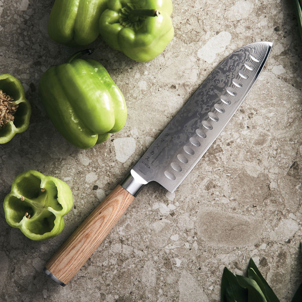 Damaszener Santoku-Messer "VINGA Hattasan"