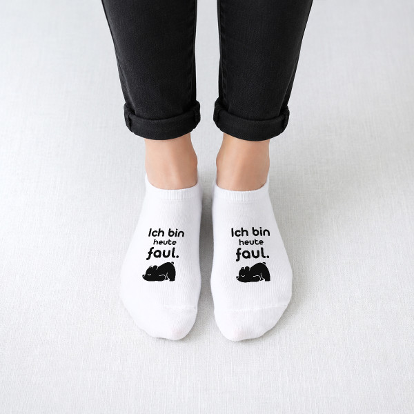 Damen-Kurzsocken "Ich bin heute faul"