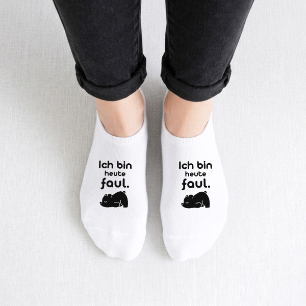 Damen-Kurzsocken "Ich bin heute faul"