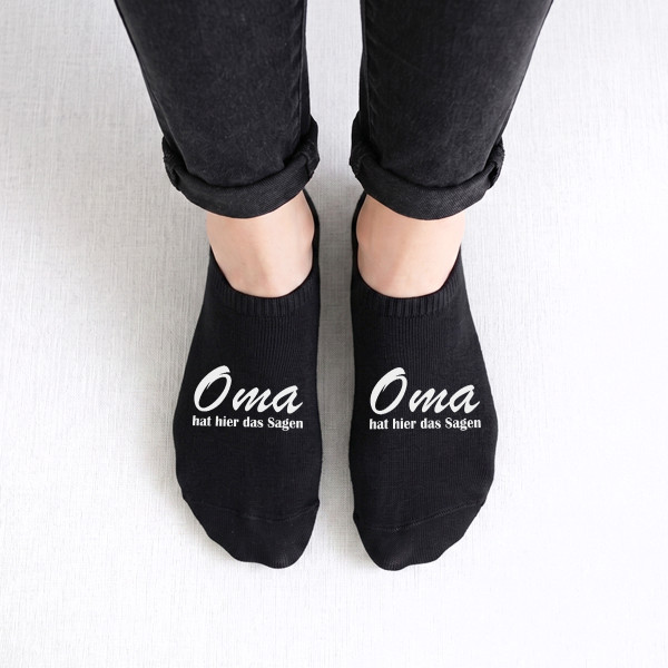 Damen-Kurzsocken "Oma hat hier das Sagen"