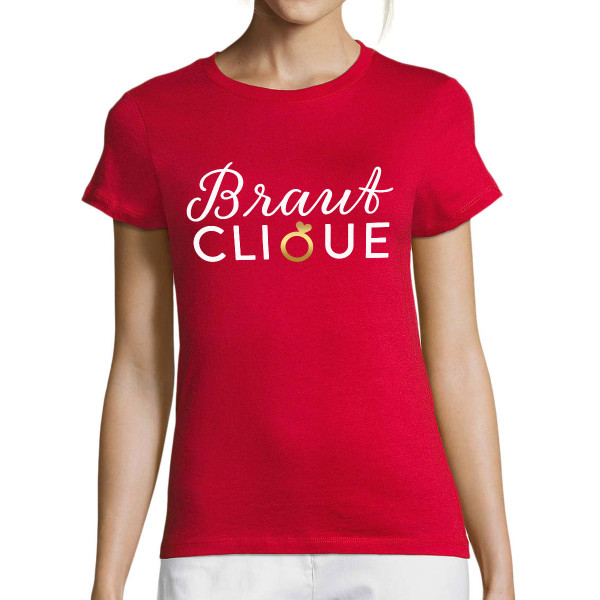 Damen-T-Shirt "Braut-Clique"