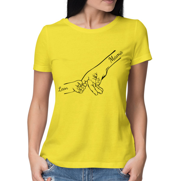 Damen-T-Shirt "Mama und Kinder" mit ausgewählten Kindernamen