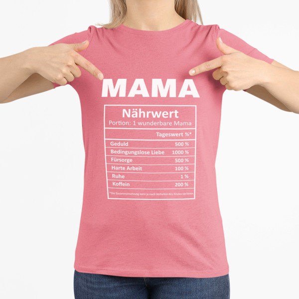 Damen-T-Shirt "Mamas Inhaltsstoffe"