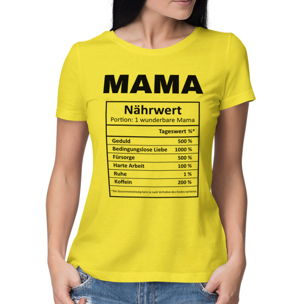 Damen-T-Shirt "Mamas Inhaltsstoffe"