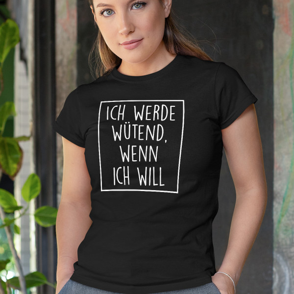 Damen-T-shirt "Wütend"