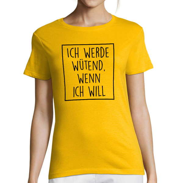 Damen-T-shirt "Wütend"
