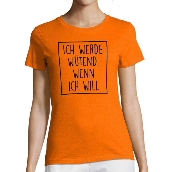 Damen-T-shirt "Wütend"