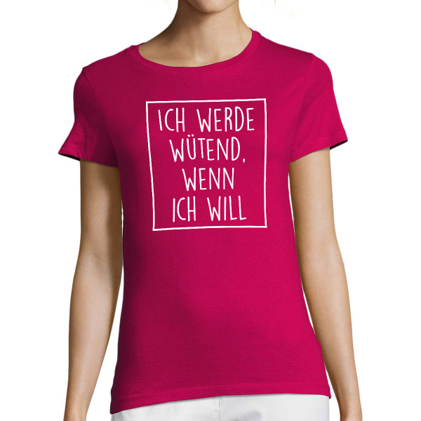 Damen-T-shirt "Wütend"