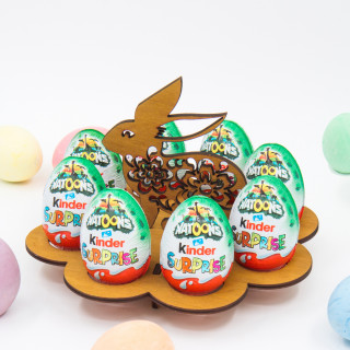 Geschenkset „Brauner Hase“ mit 8 Eiern