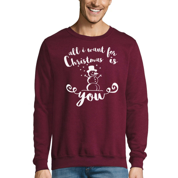 Sweatshirt "All I want for Christmas is you" (ohne Kapuze)