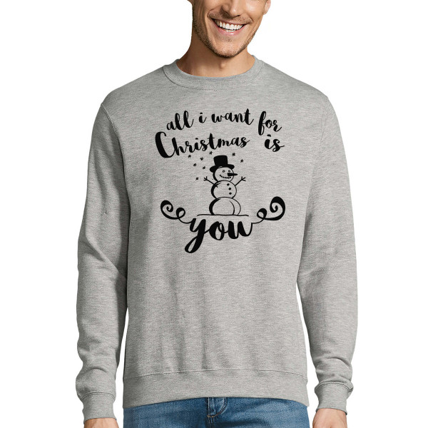 Sweatshirt "All I want for Christmas is you" (ohne Kapuze)