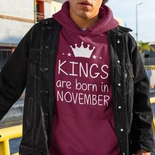 Sweatshirt "Kings are born" mit ausgewähltem Monat