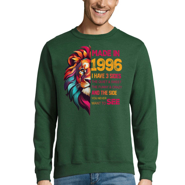 Sweatshirt „Made in“ mit dem gewählten Geburtsjahr (ohne Kapuze)