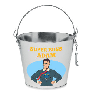 Eimer "Für den Chef" mit Ihrem Wunschnamen