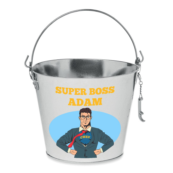 Eimer "Für den Chef" mit Ihrem Wunschnamen