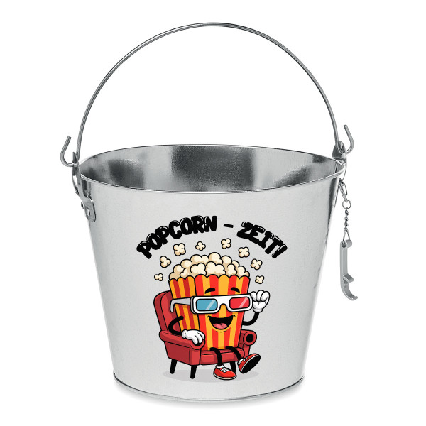 Eimer "Popcorn-Zeit!"