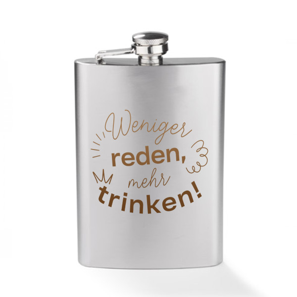 Flachmann "Weniger Worte" (240ml)