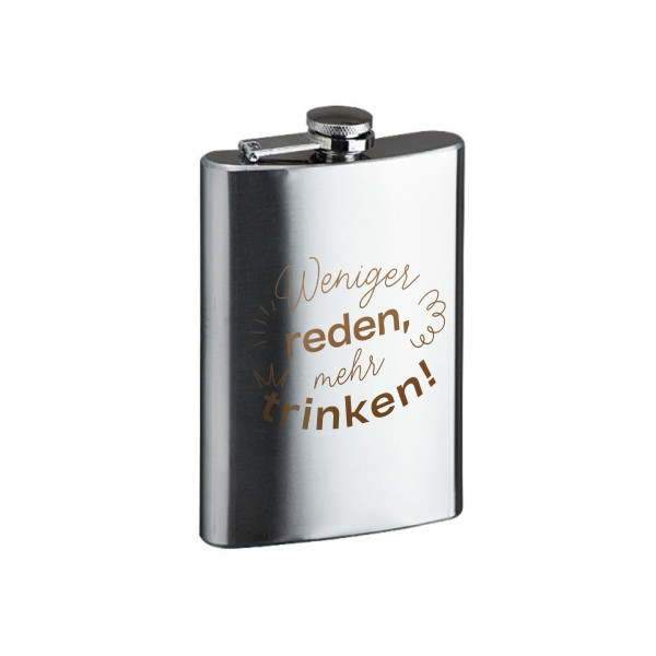 Flachmann "Weniger Worte" (240ml)