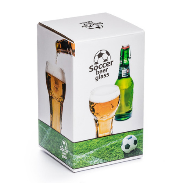 Bierglas in Fußballform