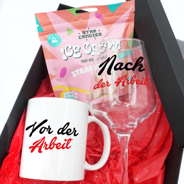 Geschenkset "Vor und nach der Arbeit"