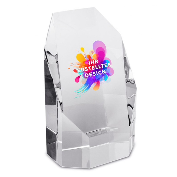 Glastrophäe in einer Geschenkbox "CRISTALLO" mit Ihrem individuellen Design Glastrophäe in einer Geschenkbox "CRISTALLO" mit Ihrem individuellen Design