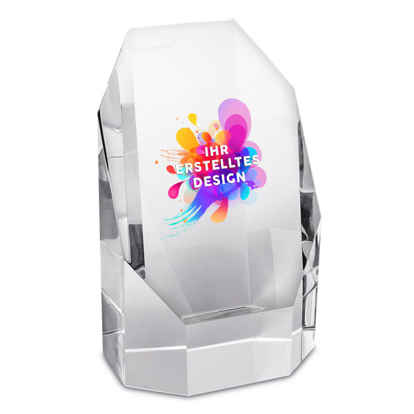Glastrophäe in einer Geschenkbox "CRISTALLO" mit Ihrem individuellen Design Glastrophäe in einer Geschenkbox "CRISTALLO" mit Ihrem individuellen Design