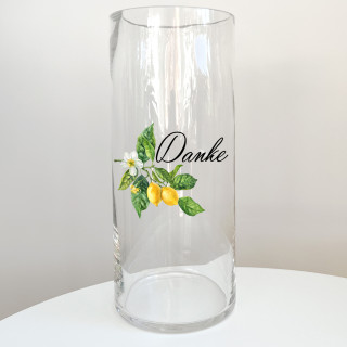 Glasvase "Danke"