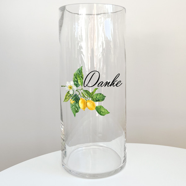 Glasvase "Danke" Glasvase "Danke"