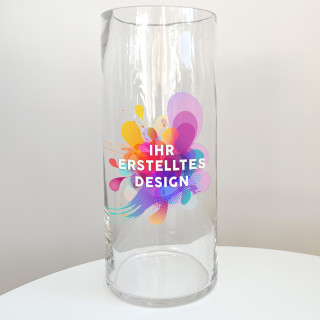 Glasvase mit Ihrem Wunschdesign