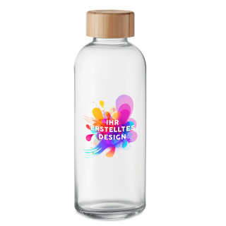 Glaswasserflasche "FRIS" mit Ihrem eigenen Design (650ml)