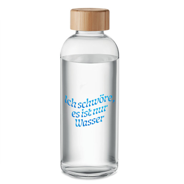 Glaswasserflasche "Ich schwöre, es ist nur Wasser" (650ml) Glaswasserflasche "Ich schwöre, es ist nur Wasser" (650ml)