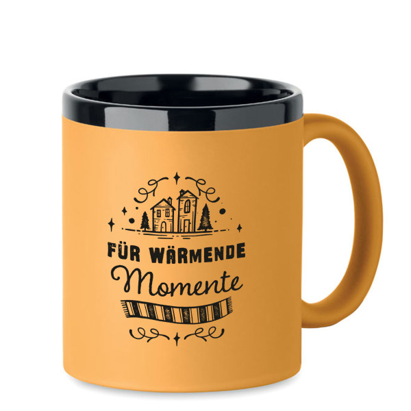 Gravierte Tasse "Für wärmende Momente"