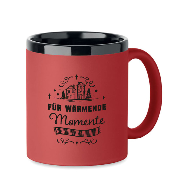 Gravierte Tasse "Für wärmende Momente"