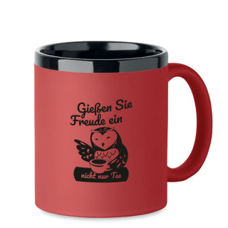 Gravierte Tasse "Gießen Sie Freude ein, nicht nur Tee"